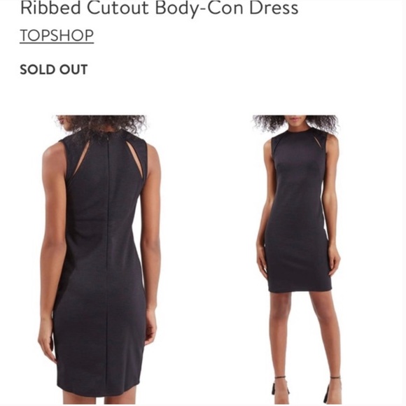 Topshop - Lime Green Yellow Ribbed Cutout Dress - Picture 6 of 6